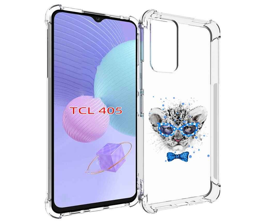 

Чехол MyPads тигренок с бабочкой для TCL 405, Tocco