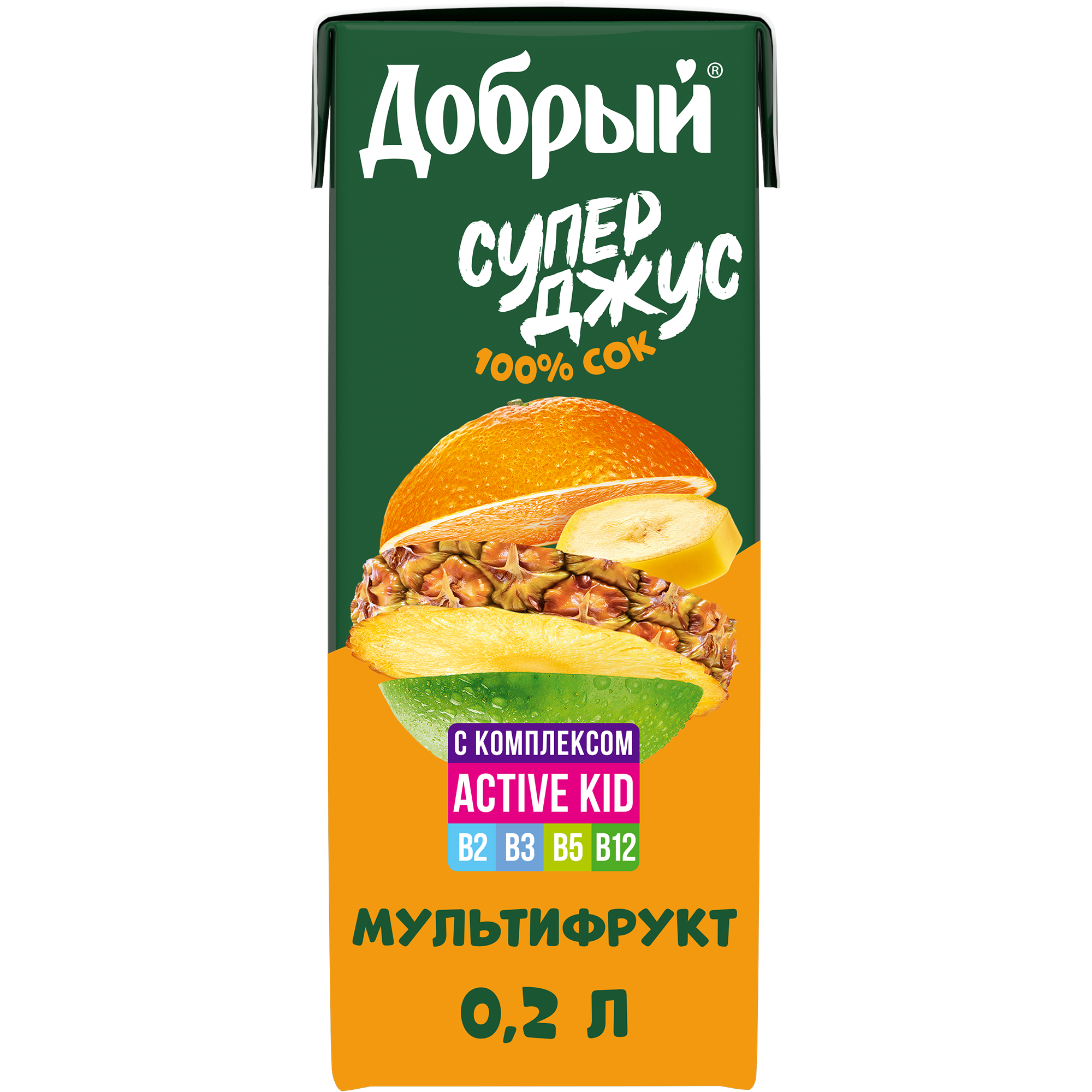 

Нектар Добрый мультифрут 0.2 л, Добрый мультифрукт