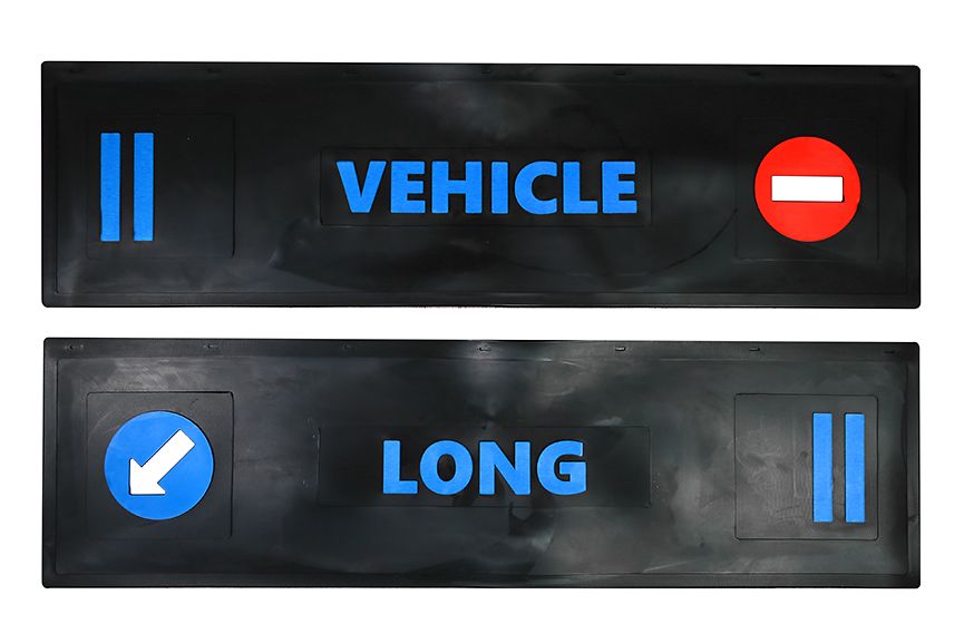 

Комплект брызговиков LONG VEHICLE длинномер из 2-х частей 1200*350 (черная резина)