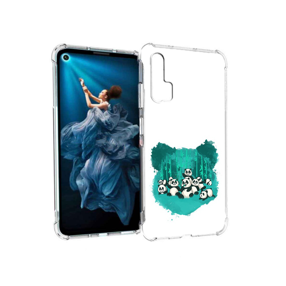 

Чехол MyPads Tocco для Honor 20 Pro нарисованные панды (PT129185.18.508), Прозрачный, Tocco