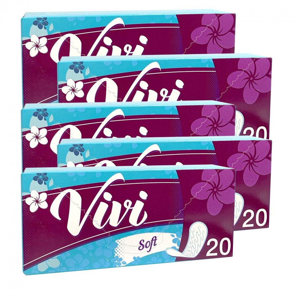 Прокладки Vivi PANTY AIR & SOFT женские ежедневные 20 шт упаковка 5 шт