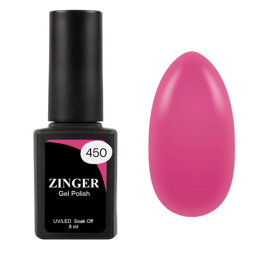 

Гель-лак Zinger 450 Неоновый цикламен
