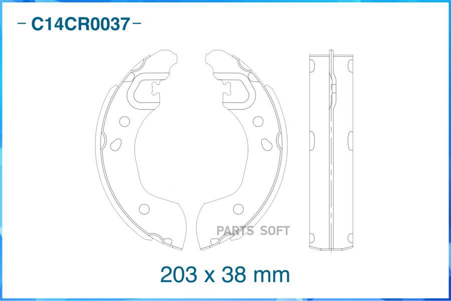 

Колодки тормозные ЗАДНИЕ CWORKS C14CR0037