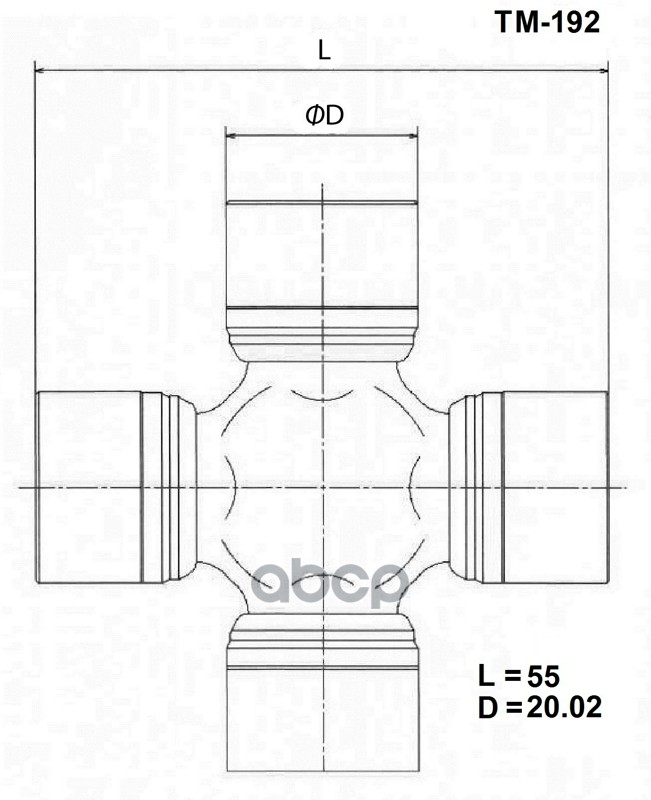 TOYO TM-192 Крестовина карданного вала MITSUBISHI PAJERO 82-04 1шт