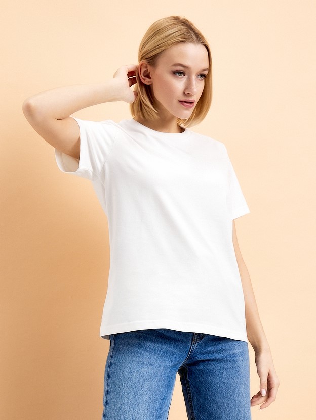 Футболка женская Yonika BASIC белая XXS-XS