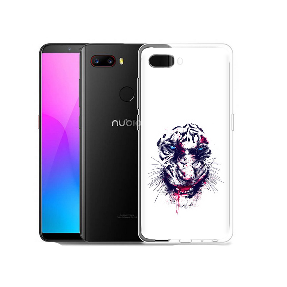 

Чехол MyPads Tocco для ZTE Nubia Z18 безумный тигр (PT115657.463.228), Прозрачный, Tocco