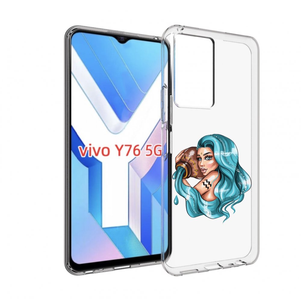 

Чехол MyPads Девушка-Водолей для Vivo Y76 5G, Прозрачный, Tocco