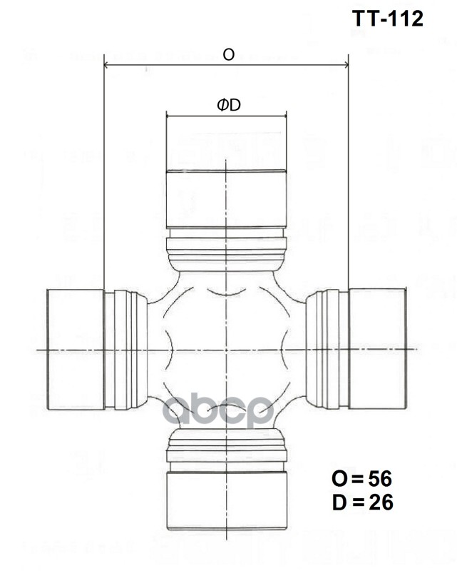 

Toyo Tt-112 Крестовина Карданного Вала Toyota Dyna 88-95/Hiace 88-96/Hilux 88-01 С Тавотни