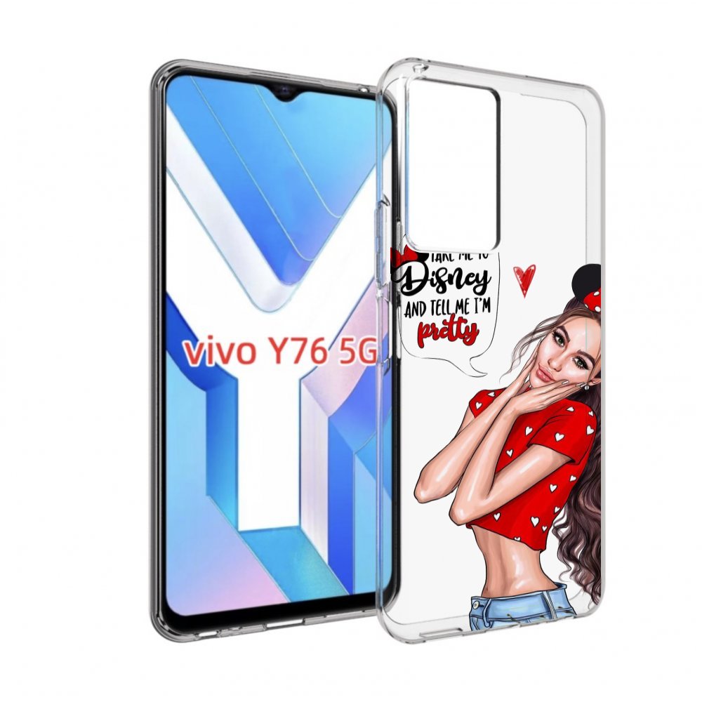 

Чехол MyPads Девушка-Мини женский для Vivo Y76 5G, Прозрачный, Tocco
