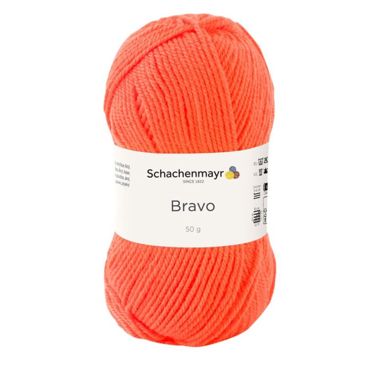 

Пряжа Schachenmayr Bravo 9801211 08279, neon orange неон оранжевый, оранжевый, 08279, neon orange (неон оранжевый), оранжевый