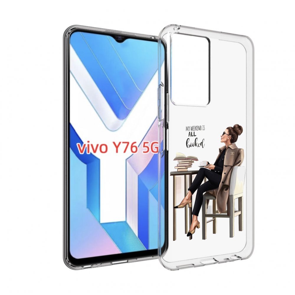 

Чехол MyPads Девушка-в-кофейне для Vivo Y76 5G, Прозрачный, Tocco
