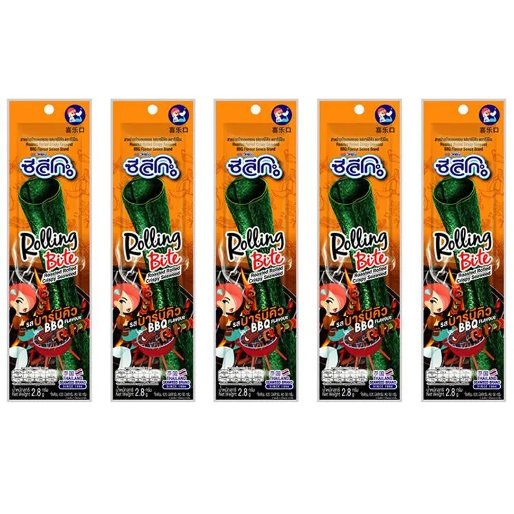 Морская капуста Seleco со вкусом барбекю, 5 шт по 2,8 г