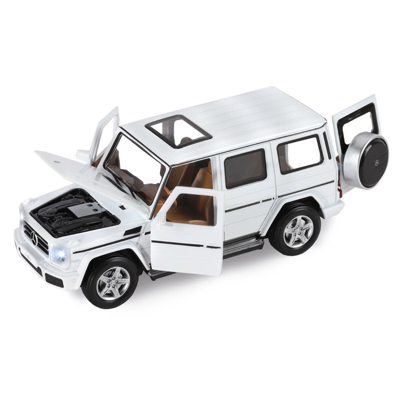 фото Игрушечная машинка mercedes-benz g350d свет, звук, белая металл jb1200199 nobrand