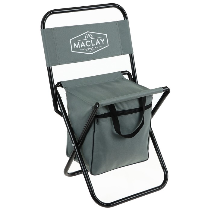 фото Стул туристический с сумкой 35 х 26 х 60 см, до 80 кг, цвет серый maclay