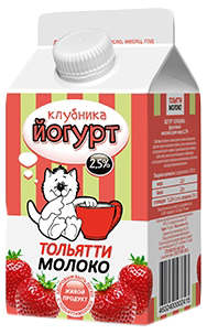 фото Йогурт тольяттимолоко клубника 2,5% 450 г