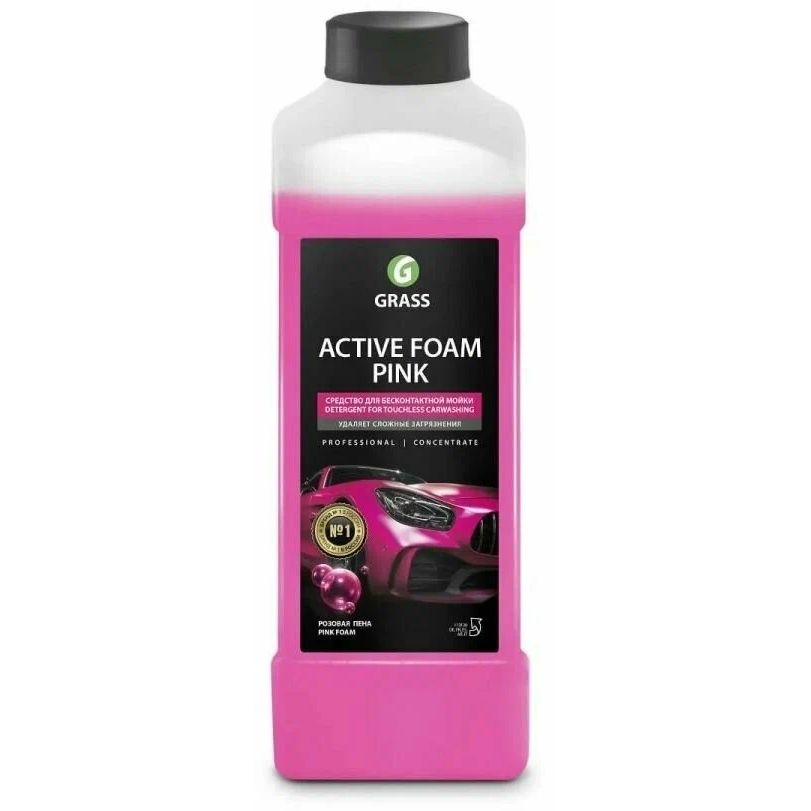 Автошампунь Active Foam Pink Для Бесконтактной Мойки Розовая Пена 1Л Grass 113120 GraSS 11