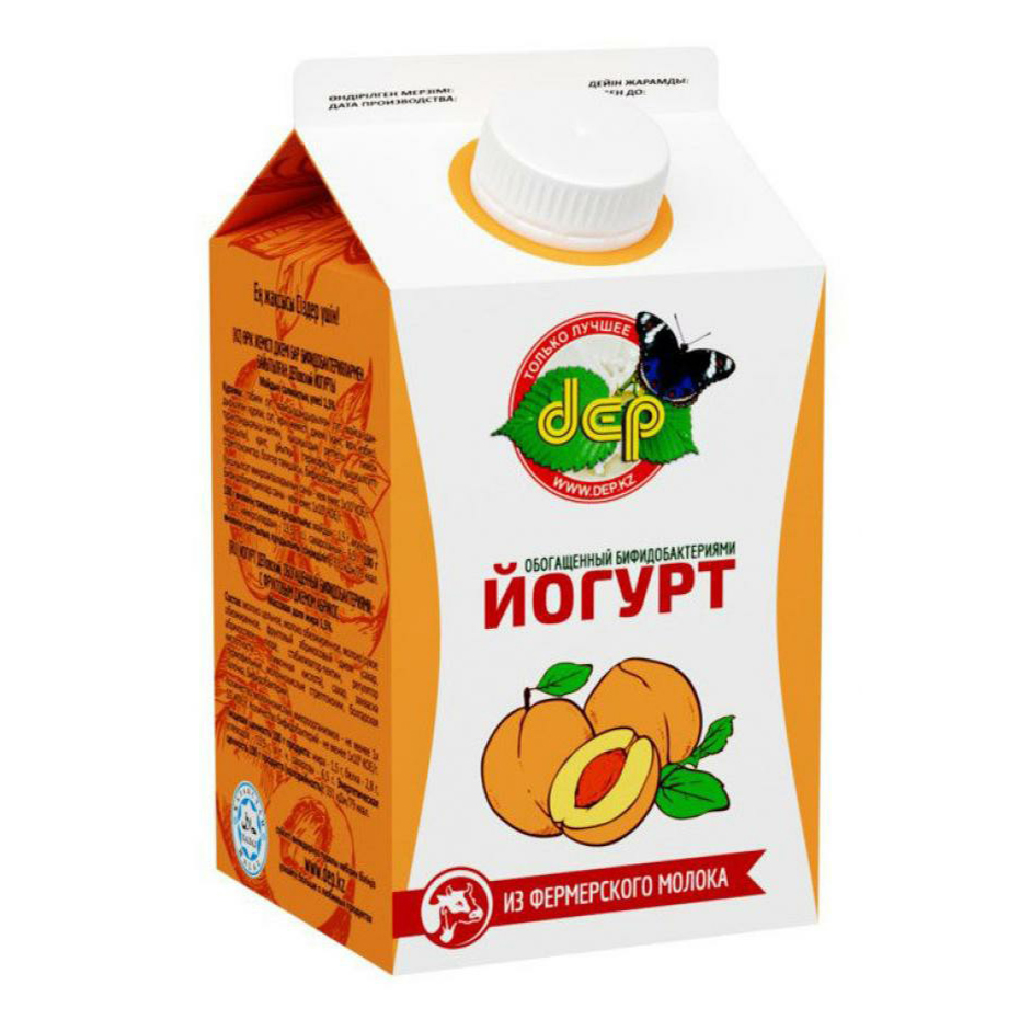

Йогурт Деповский с фруктовым джемом абрикос 2,5% 500 г