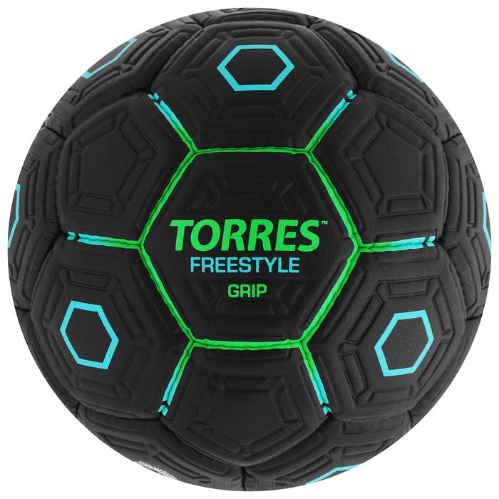 

Мяч футбольный TORRES Freestyle Grip, PU, ручная сшивка, 32 панели, размер 5, Черный, 6935924