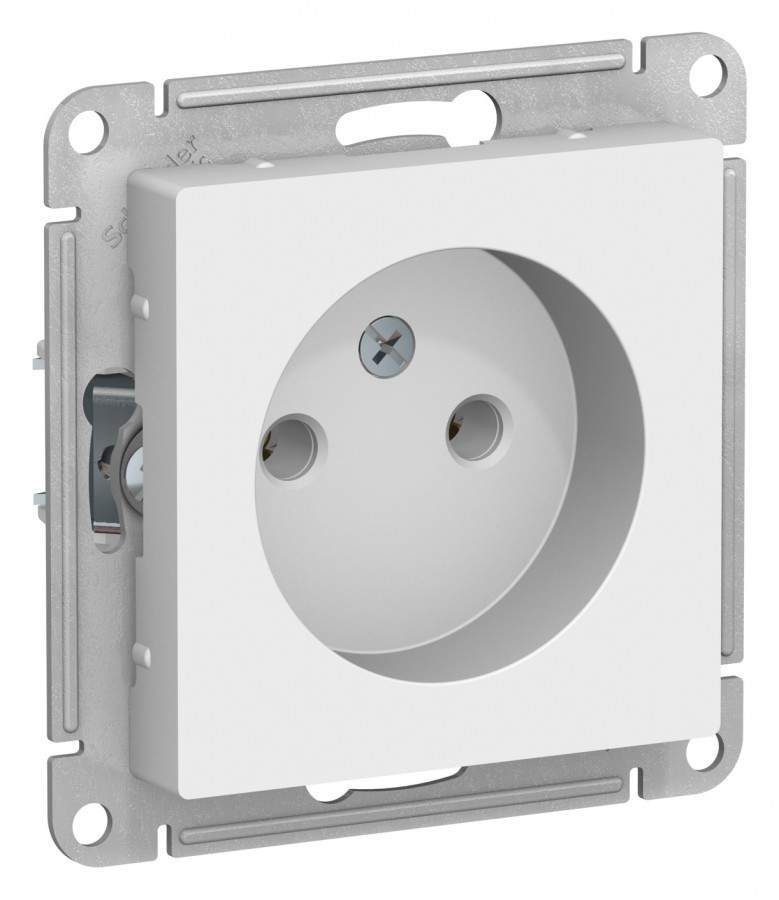 фото Механизм розетки schneider electric atlas design, арт. 662342, су, белый, 3 шт.