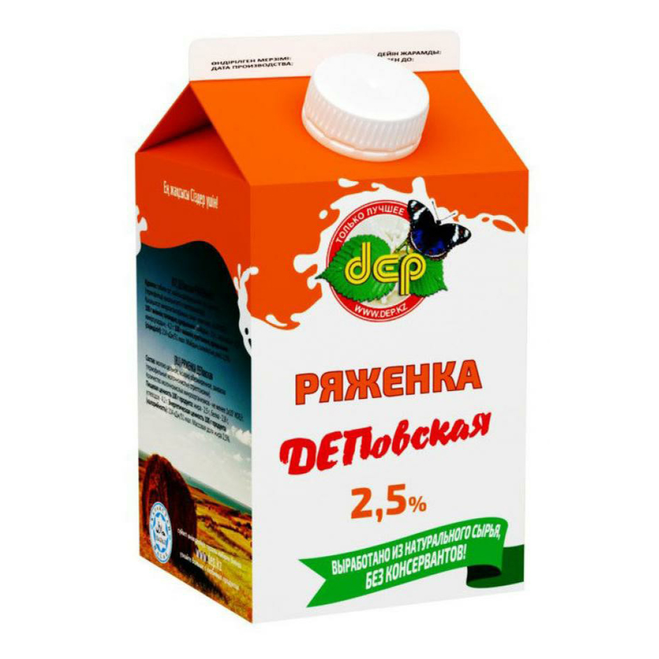 

Ряженка Деповский 2,5% 500 г