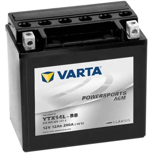 фото Аккумулятор varta powersports 12v/12ач (512 905 020) agm