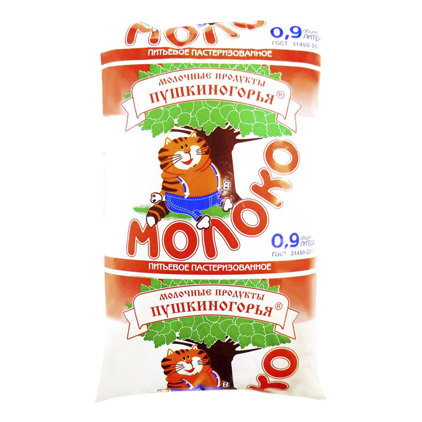 

Молоко 2,5% пастеризованное 900 мл Молочные продукты пушкиногорья