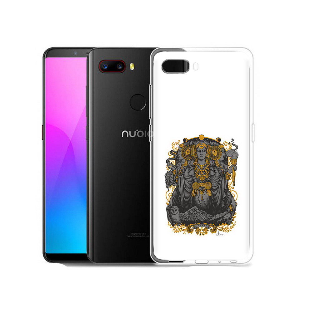 

Чехол MyPads Tocco для ZTE Nubia Z18 божество с золотыми элементами (PT115657.463.241), Прозрачный, Tocco