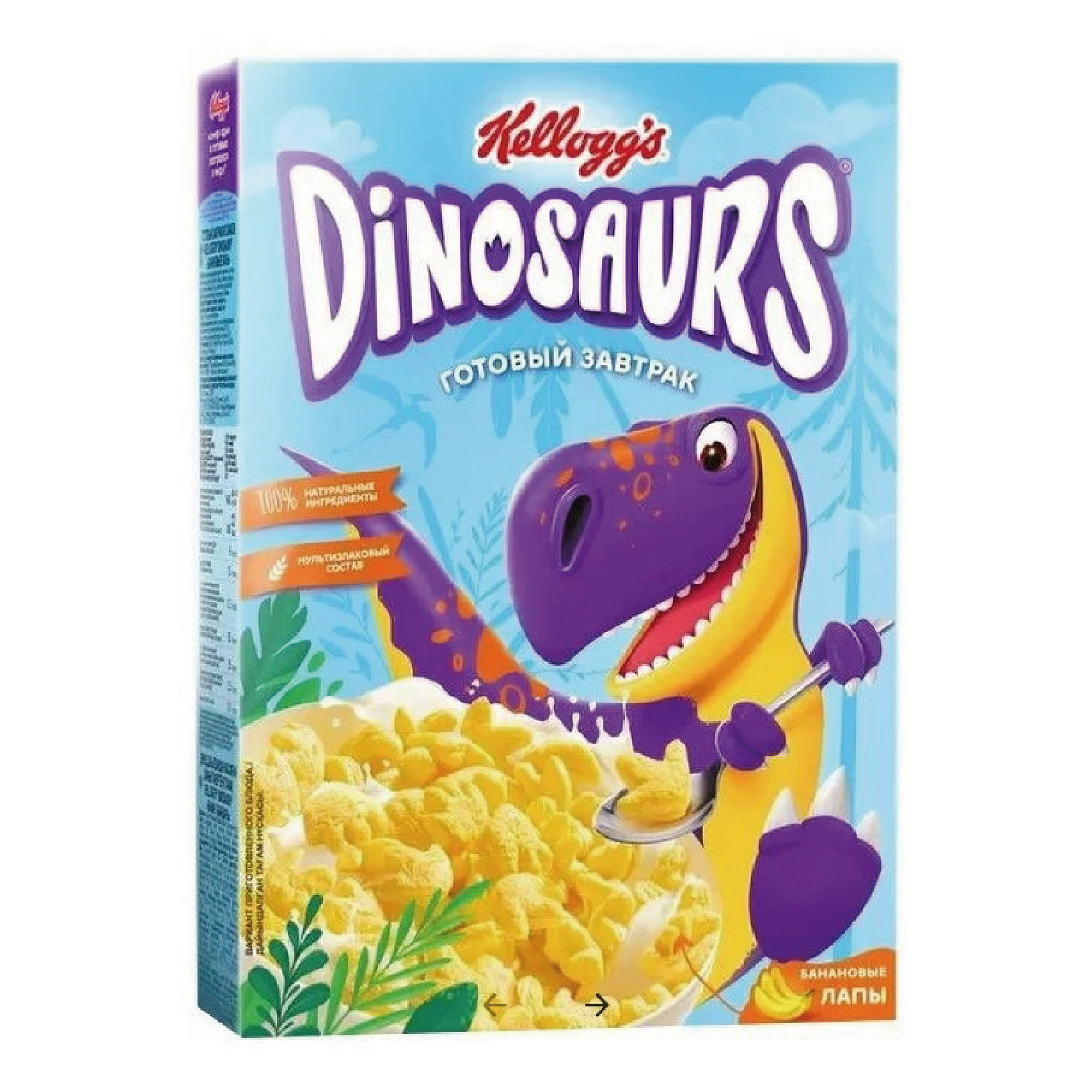 Сухой завтрак Kellogg's Dinosaurs Банановые Лапы из злаков 200 г