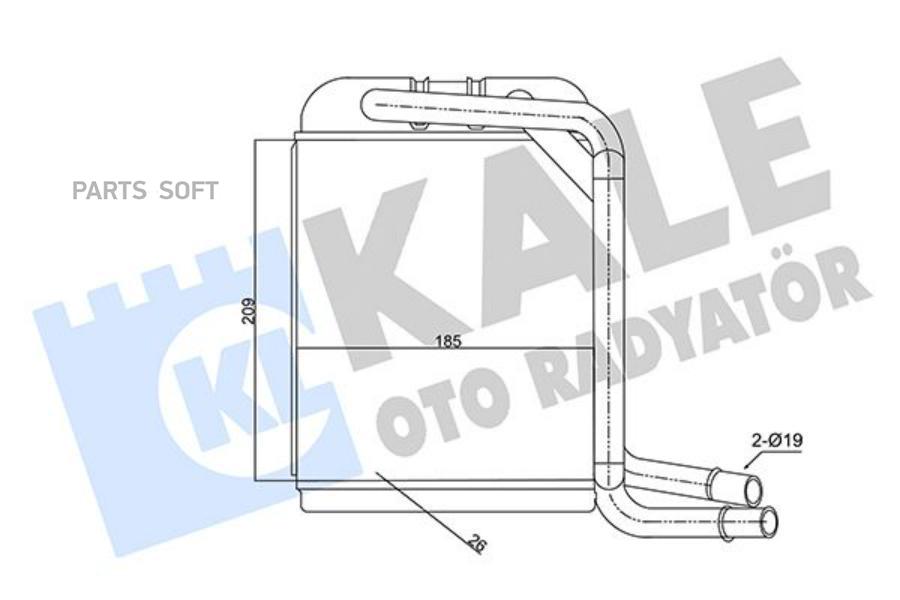 

Радиатор отопителя VOLKSWAGEN MULTIVAN V/ VI/ TRANSPORTER V/ VI HEATER KALE 347380