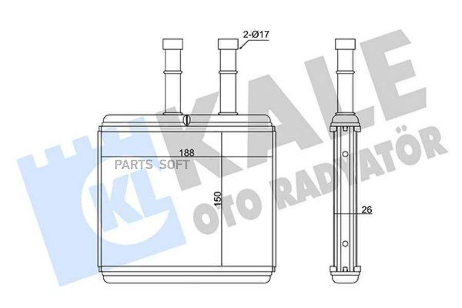 

KALE Радиатор отопителя CHEVROLET AVEO KALOS LANOS- DAEWOO KALOS- TOYOTA MODELL F HEATER