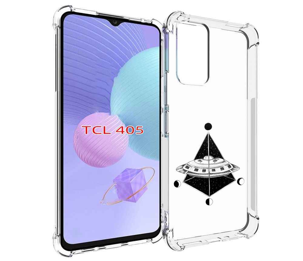 

Чехол MyPads черно белая летающая тарелка для TCL 405, Tocco