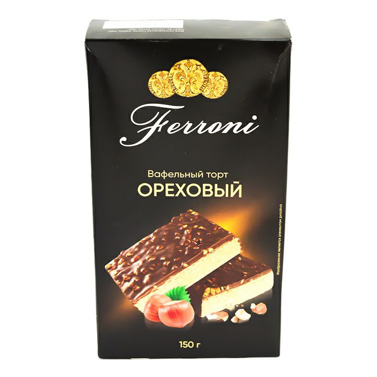 

Торт Ferroni вафельный с орехами 150 г