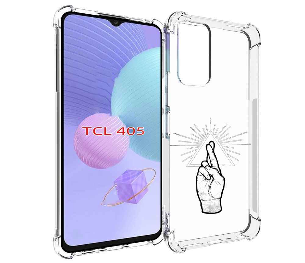 

Чехол MyPads черно белая рука для TCL 405, Tocco