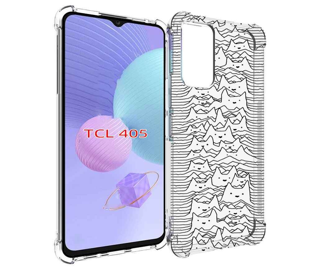 

Чехол MyPads черно белые коты 3D для TCL 405, Tocco