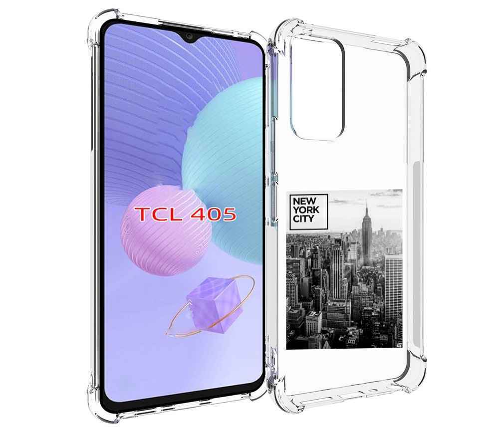 

Чехол MyPads черно белый Нью-Йорк для TCL 405, Tocco