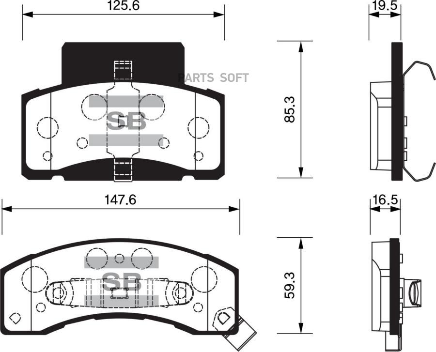 

Тормозные колодки Sangsin brake SP1318