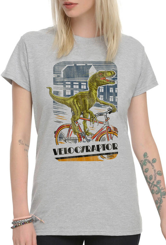 

Футболка женская Dream Shirts Велоцираптор серая 2XL, Велоцираптор