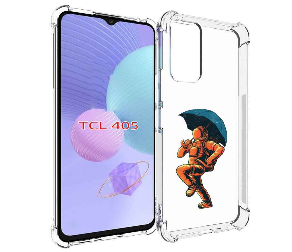 

Чехол MyPads шагающий космонавт с зонтом для TCL 405, Tocco