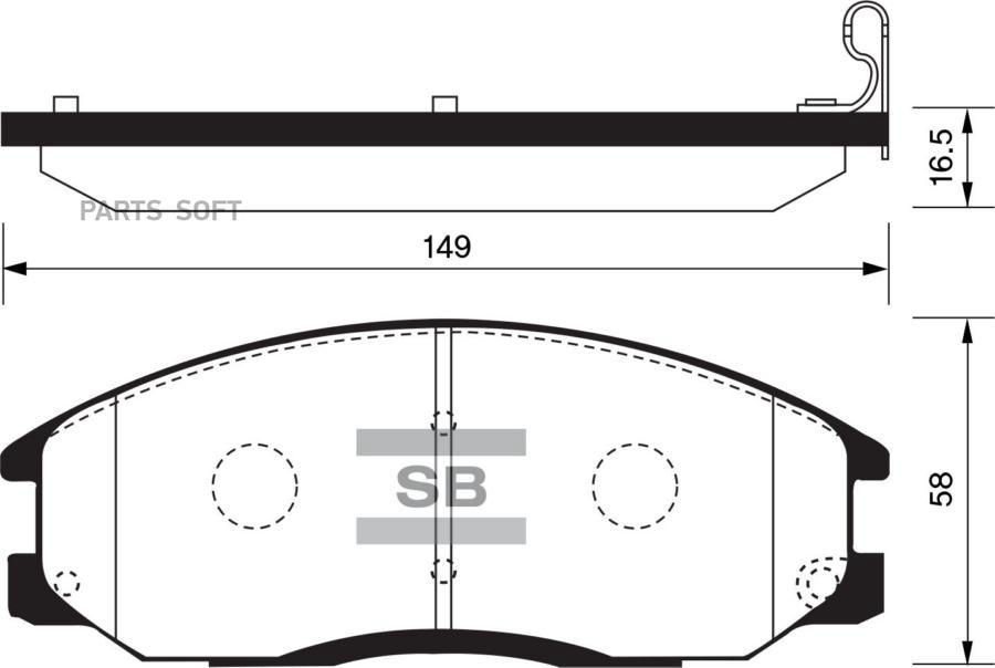 

Тормозные колодки Sangsin brake SP1157