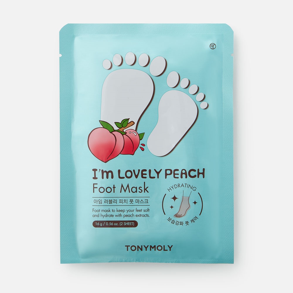 Маска для ног TONY MOLY Im Lovely Peach Foot Mask с экстрактом персика 30 мл 626₽