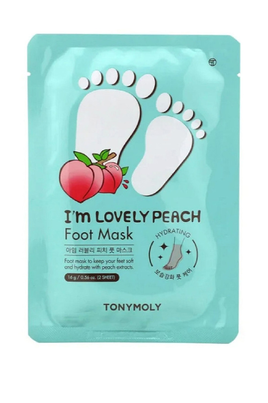 Маска для ног TONY MOLY I'm Lovely Peach Foot Mask с экстрактом персика, 30 мл tabby peach наполнитель силикагелевый 3 8 л