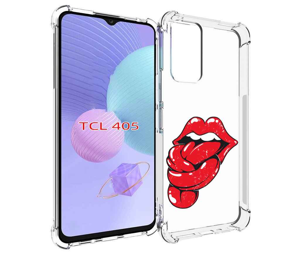 

Чехол MyPads яркие губы с языком для TCL 405, Tocco