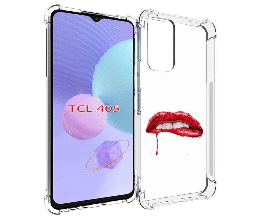 

Чехол MyPads яркие красные губы для TCL 405, Tocco