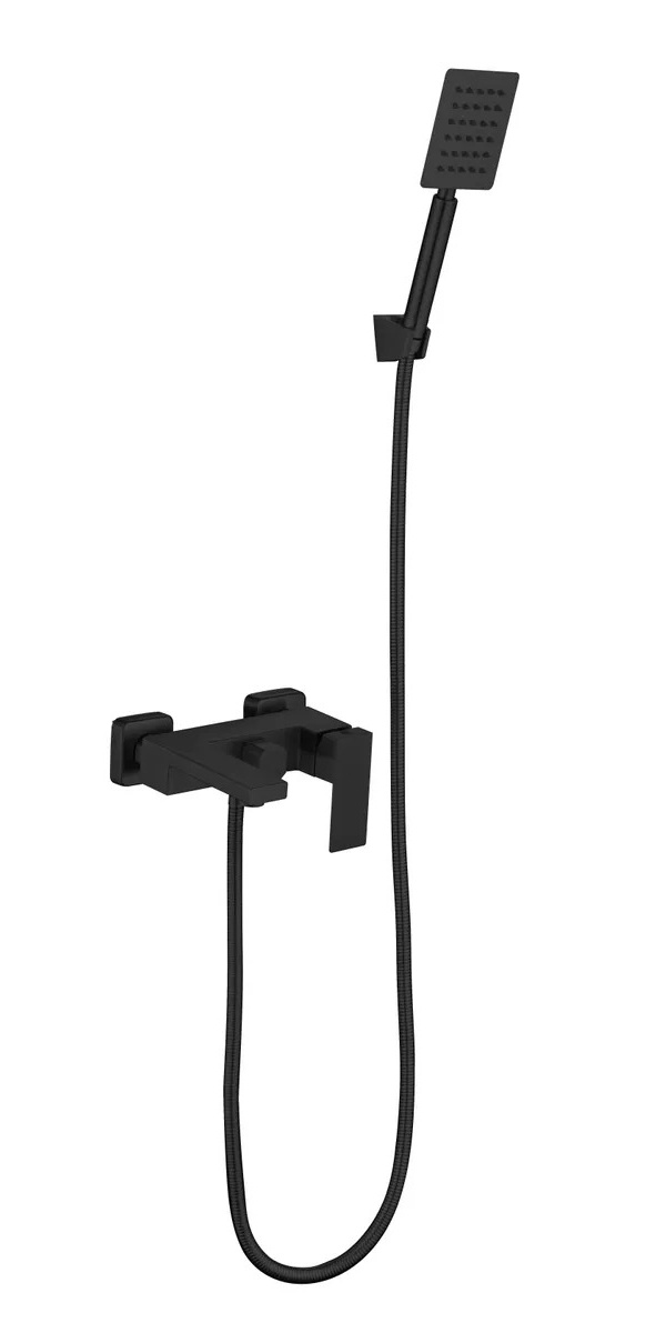 

Cмеситель для ванны Haiba HB60803-7 с переключателем на корпусе, черный, HB60803