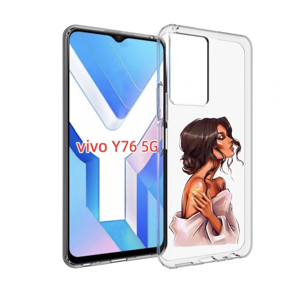 

Чехол MyPads Девушка-нежная женский для Vivo Y76 5G, Прозрачный, Tocco