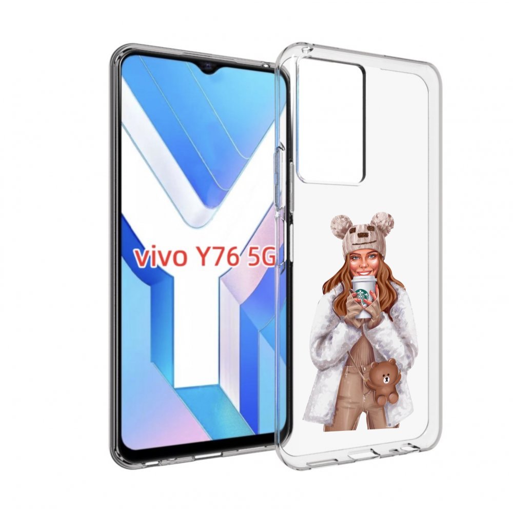 

Чехол MyPads Девушка-с-кофе-старбакс женский для Vivo Y76 5G, Прозрачный, Tocco