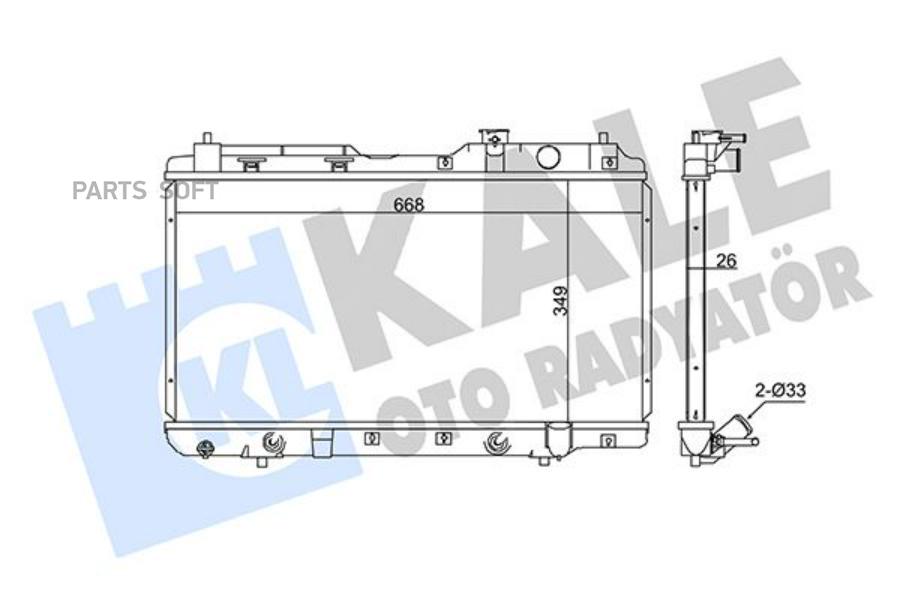 

Радиатор системы охлаждения honda cr-v i KALE 353895