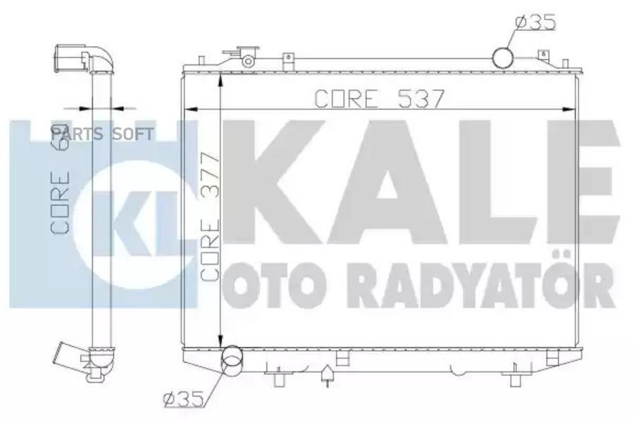 Радиатор охлаждения двигателя Mazda B-Serie/BT-50 99>15 Ford Ranger 99>12 KALE 356200