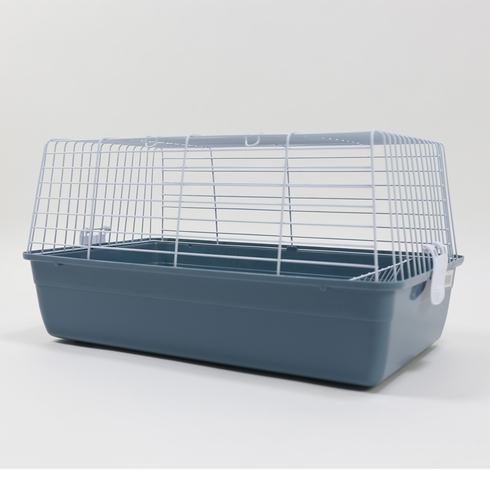 Клетка для кроликов Kredo R1, синяя, пластик, металл, 60 x 36 x 32 см