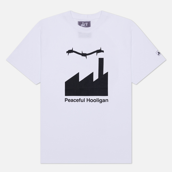 

Футболка мужская Peaceful Hooligan PHAW22PRITEE22-WHT белая S, PHAW22PRITEE22-WHT